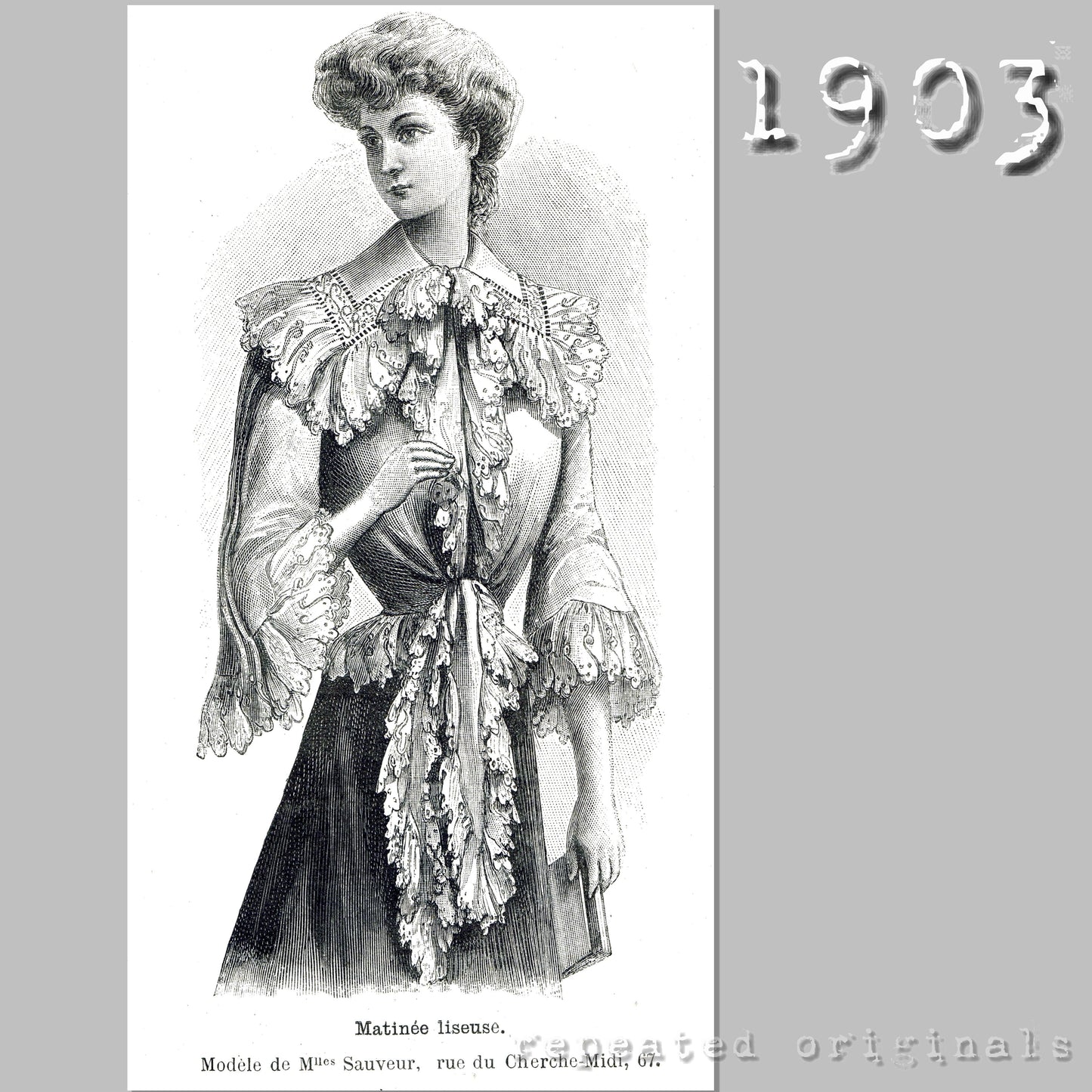 1903 Matinee Jacket Sewing Pattern - INSTANT DOWNLOAD PDF