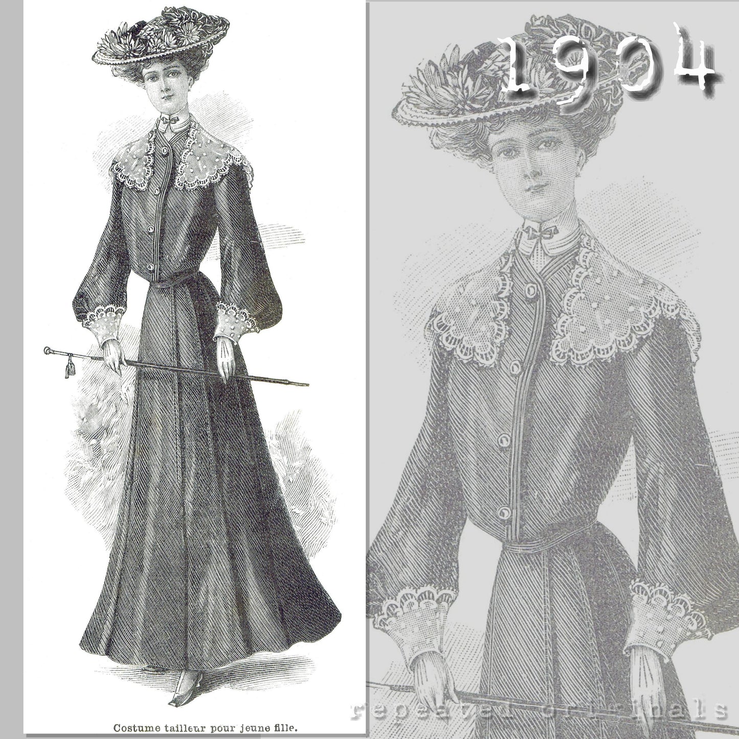 1904 Suit for Young Lady Sewing Pattern - INSTANT DOWNLOAD PDF