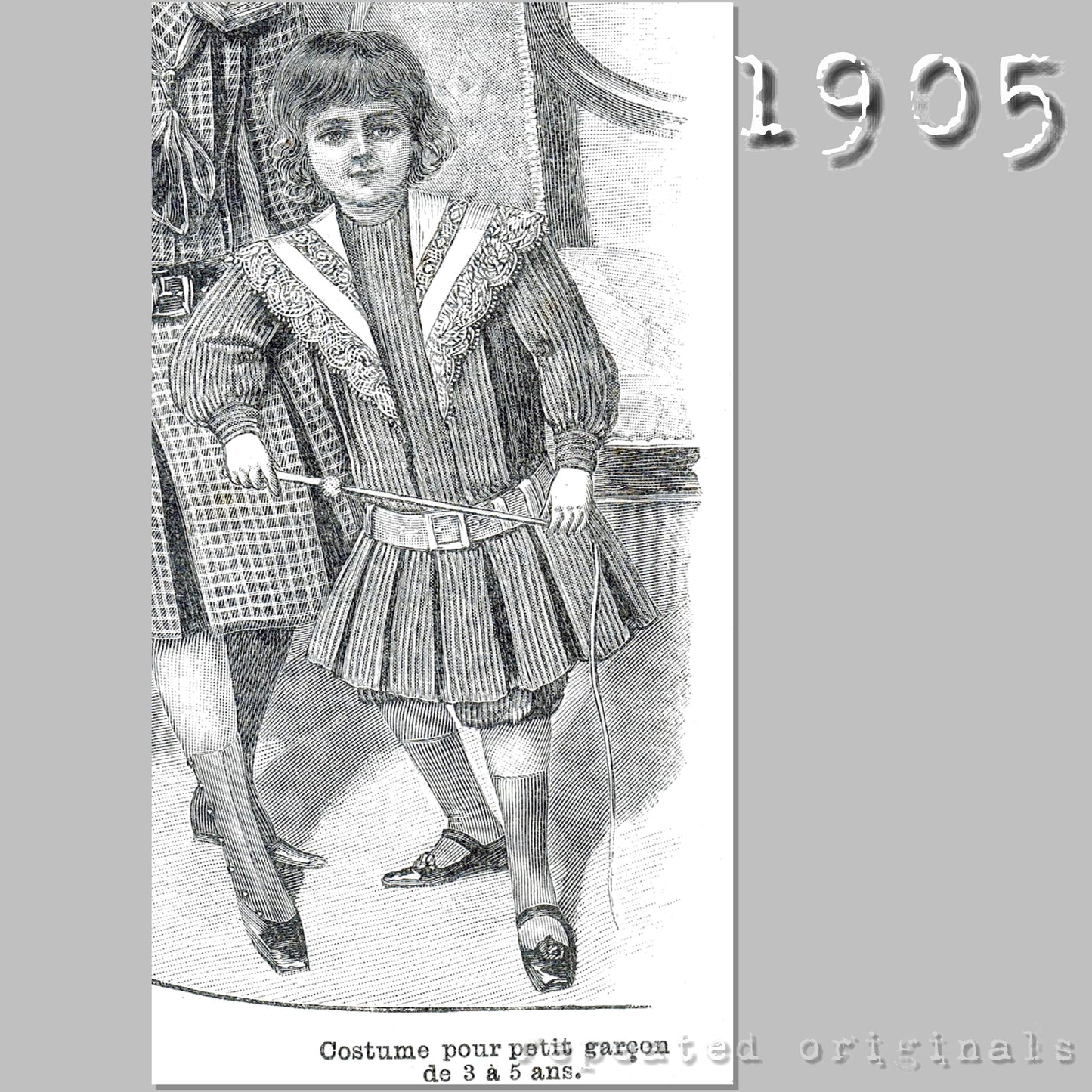 1905 Suit for Boy 3 to 5 Years Sewing Pattern - INSTANT DOWNLOAD PDF