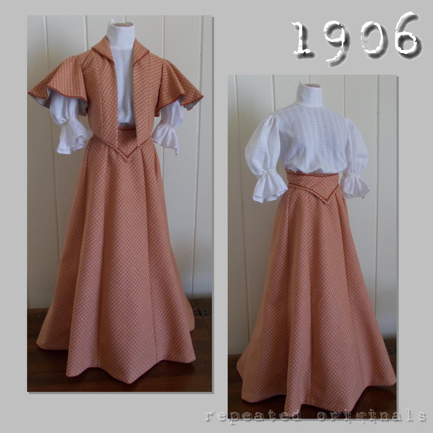 1906 Skirt, Belt, Bodice and Bolero Sewing Pattern - INSTANT DOWNLOAD PDF