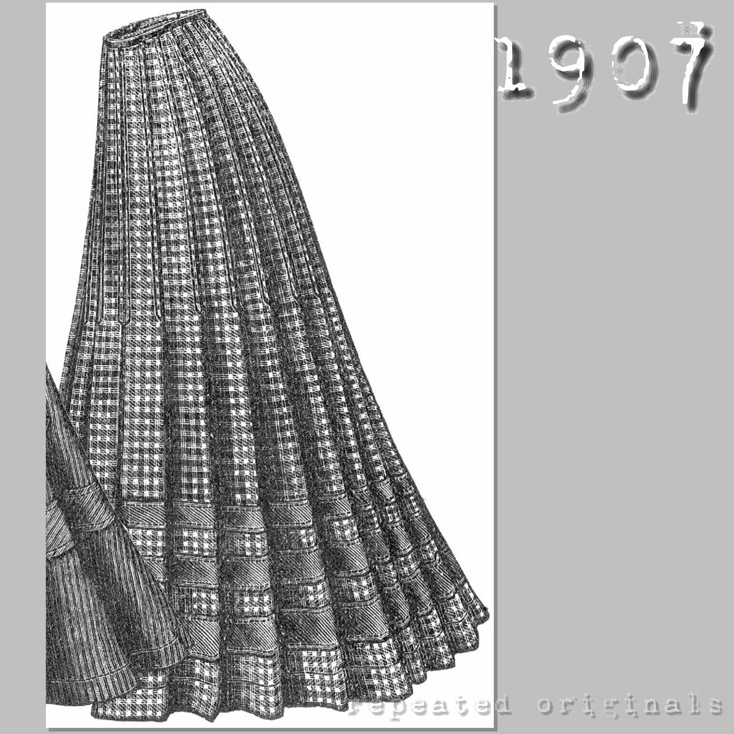 1907 Round Skirt Sewing Pattern - INSTANT DOWNLOAD PDF
