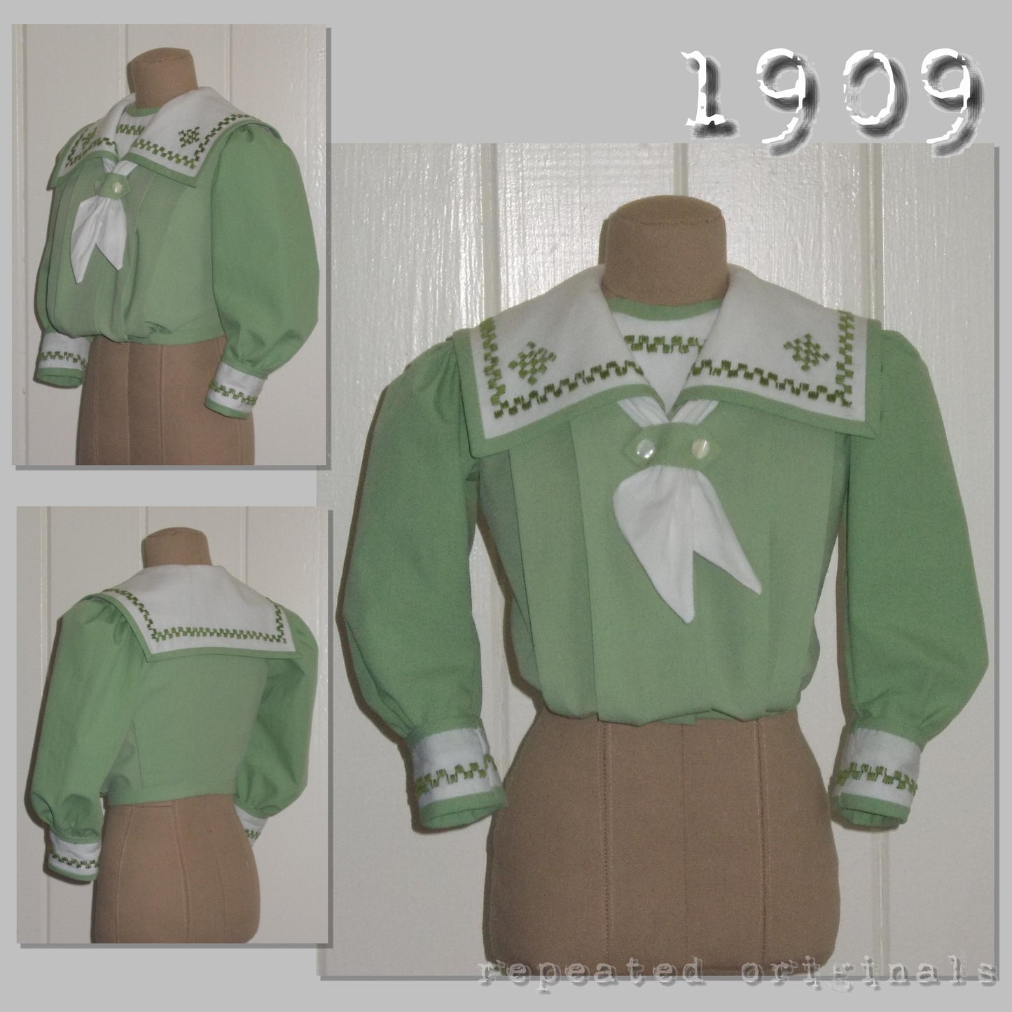 1909 Blouse Sewing Pattern - INSTANT DOWNLOAD PDF