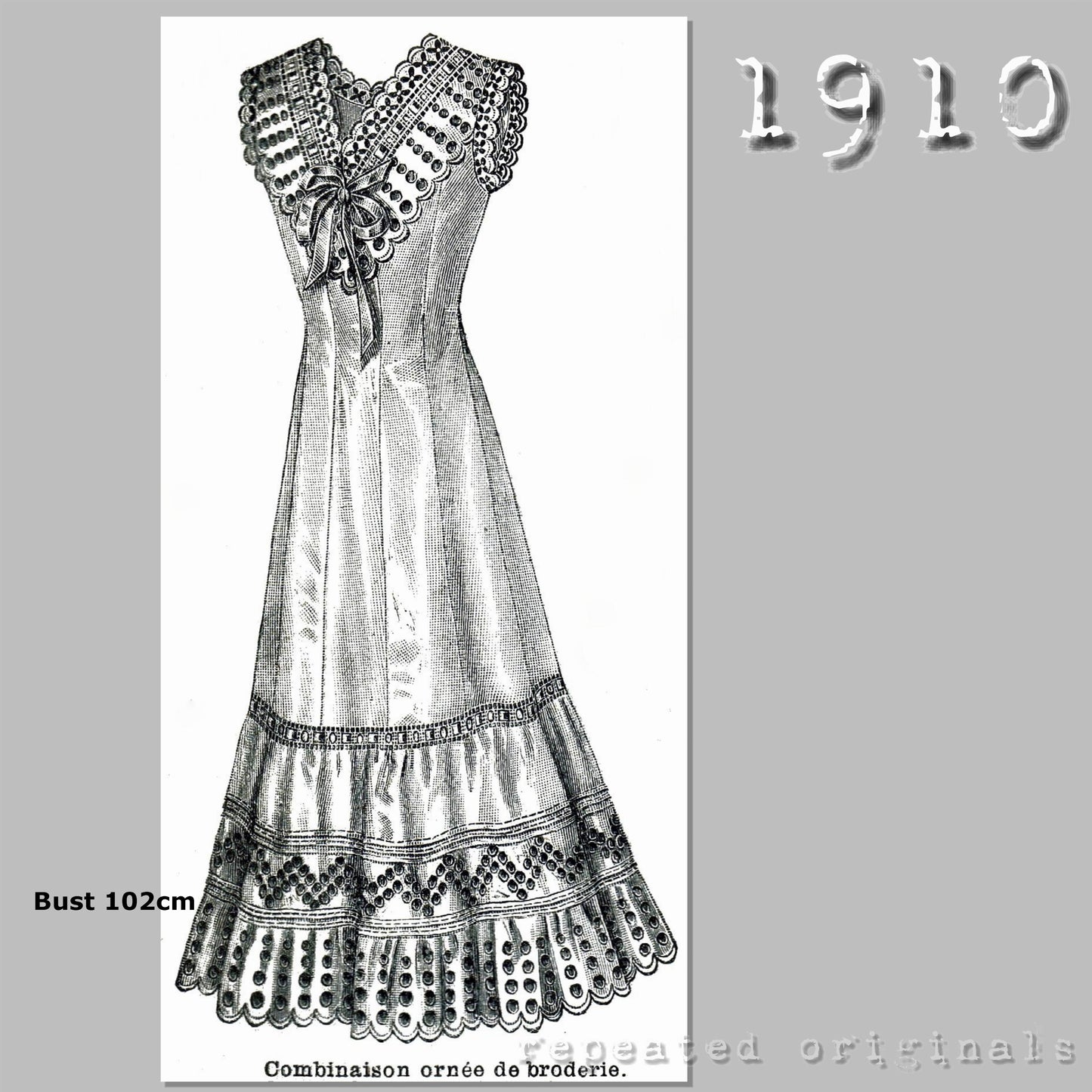 1910 Petticoat (Bust 102cm) Sewing Pattern - INSTANT DOWNLOAD PDF
