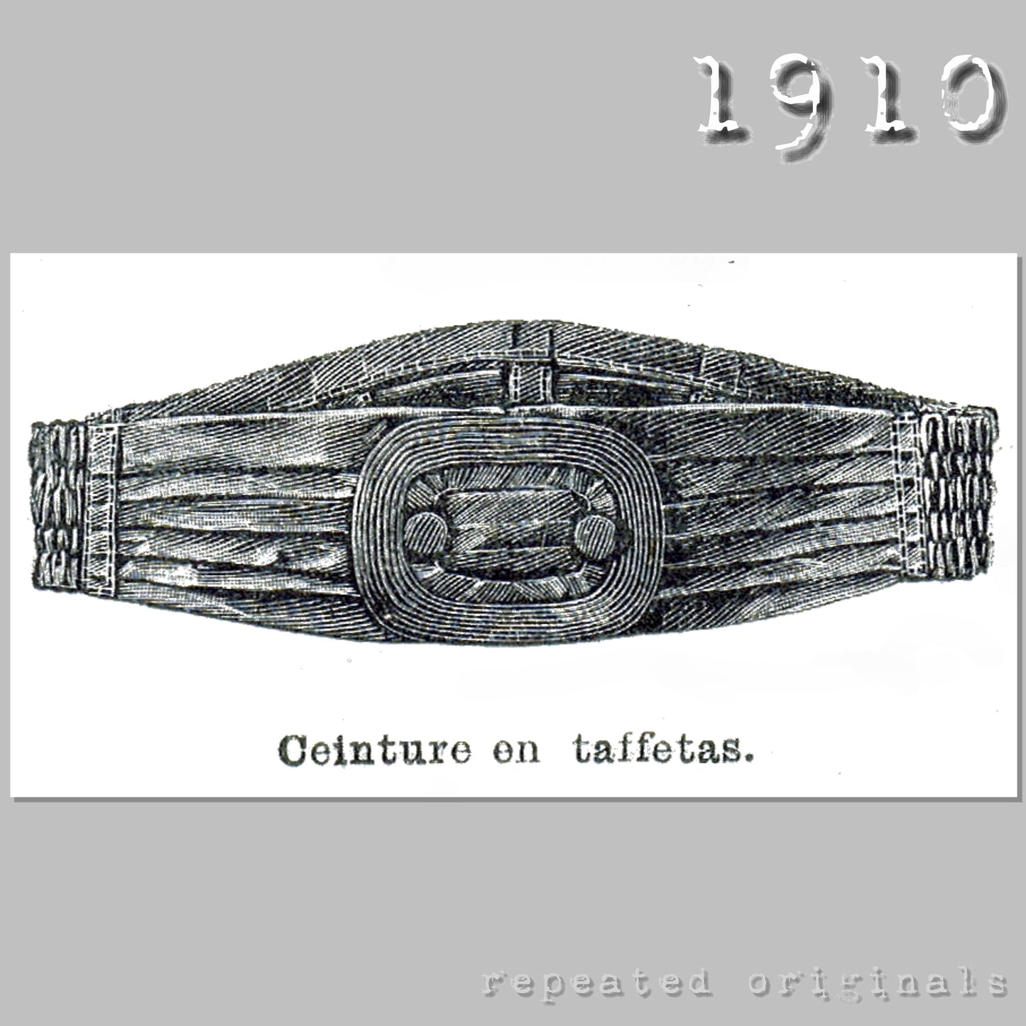 1910 Belt Sewing Pattern - INSTANT DOWNLOAD PDF