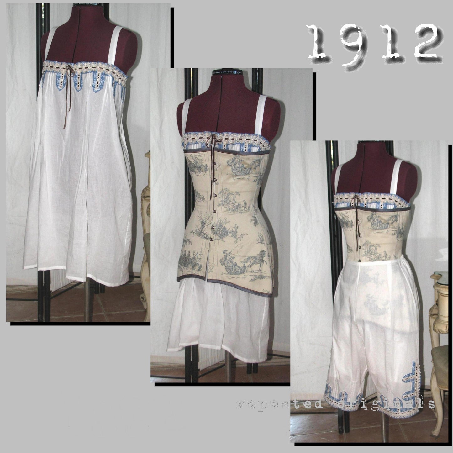 1912 Lingerie for Lady (96cm Bust) Sewing Pattern - INSTANT DOWNLOAD PDF