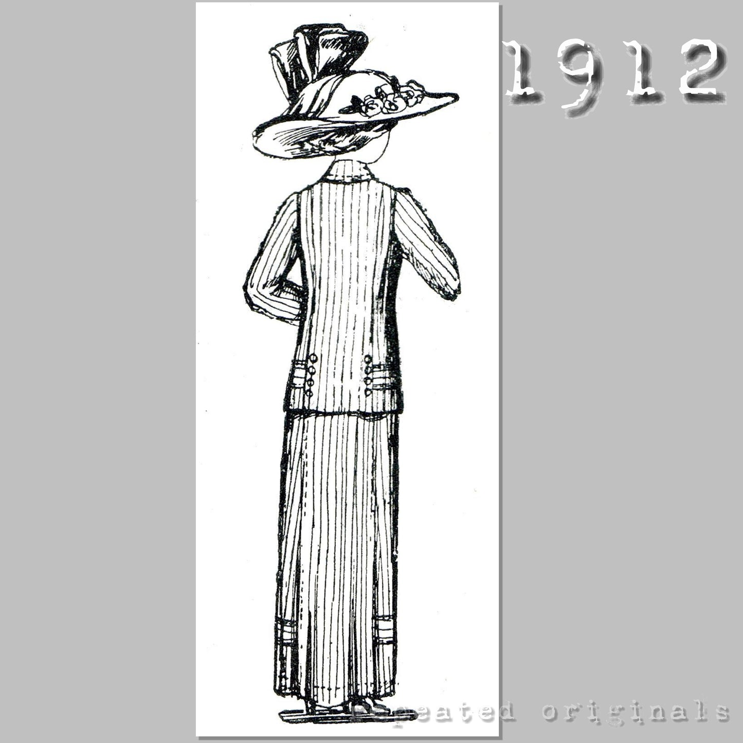 1912 Linen Suit Sewing Pattern - INSTANT DOWNLOAD PDF