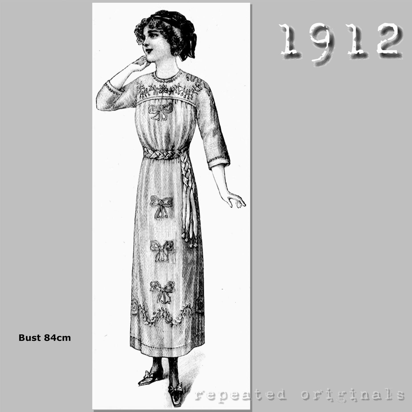 1912 Dress for Girls 13 - 15 Years Sewing Pattern - INSTANT DOWNLOAD PDF
