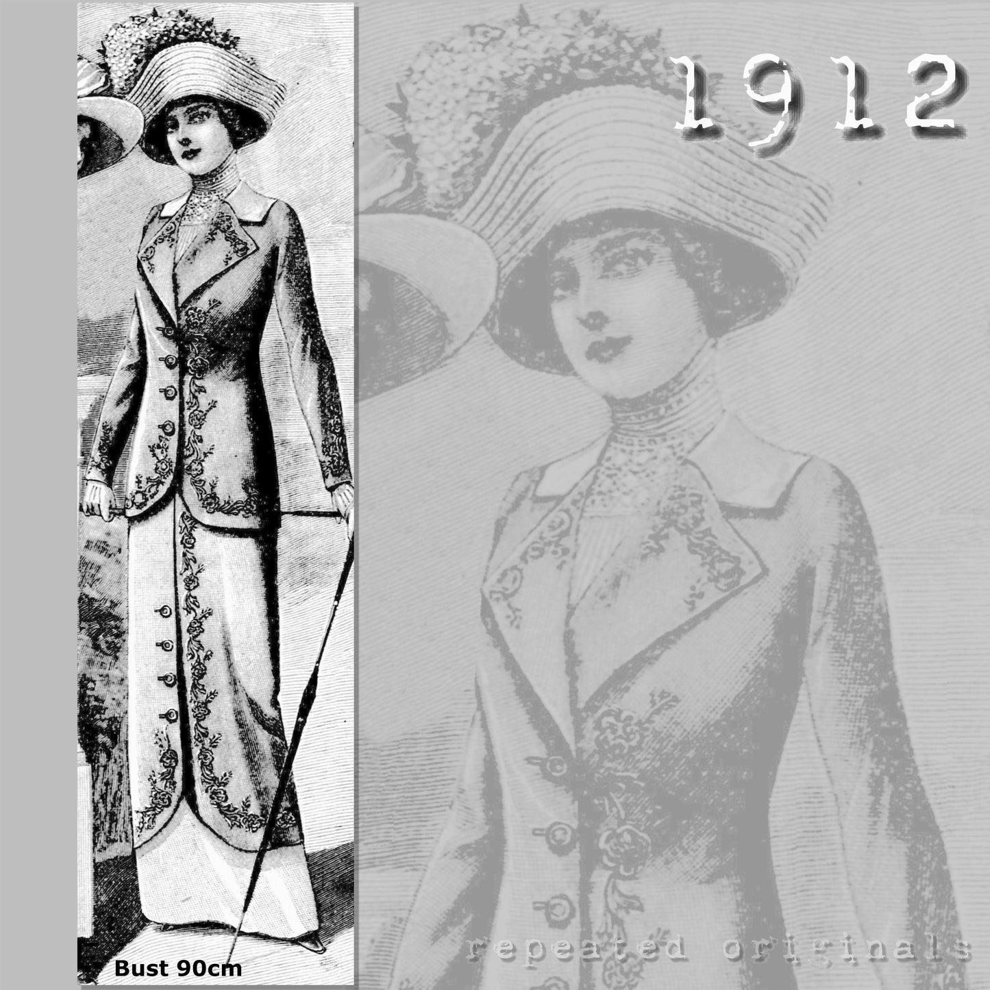1912 Linen Suit Sewing Pattern - INSTANT DOWNLOAD PDF