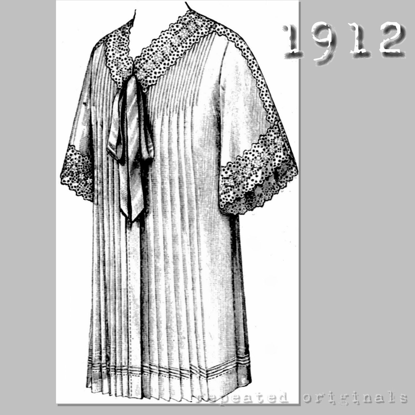 1912 Peignoir Sewing Pattern - INSTANT DOWNLOAD PDF