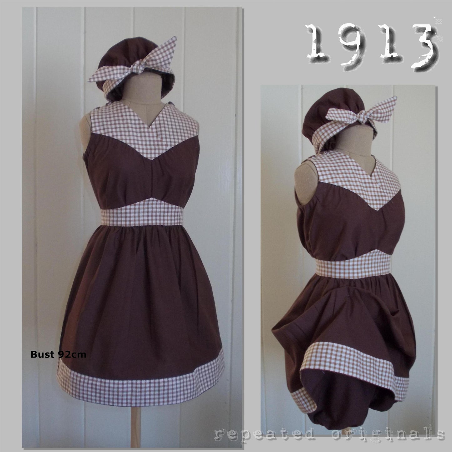 1913 Bathing Suit and Cap Sewing Pattern - INSTANT DOWNLOAD PDF