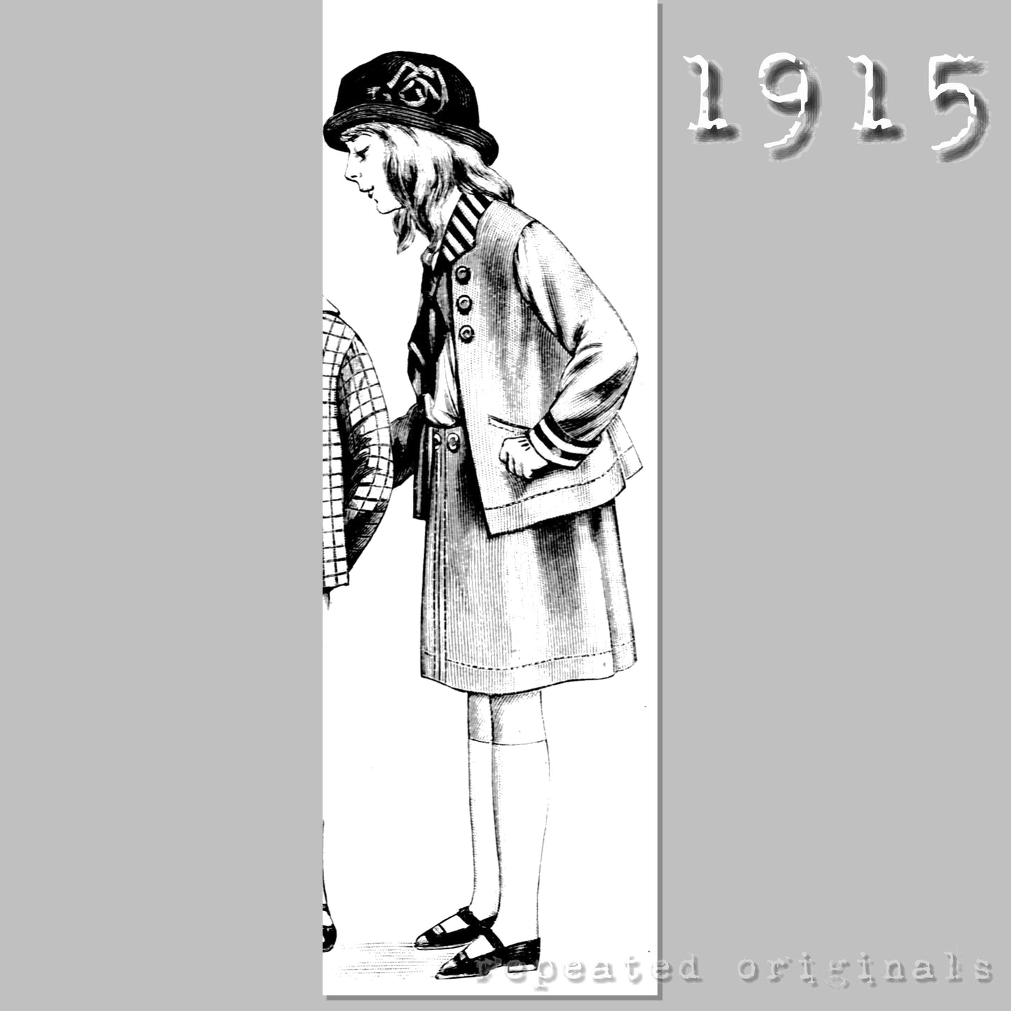 1915 Young Girl's Suit Sewing Pattern - INSTANT DOWNLOAD PDF
