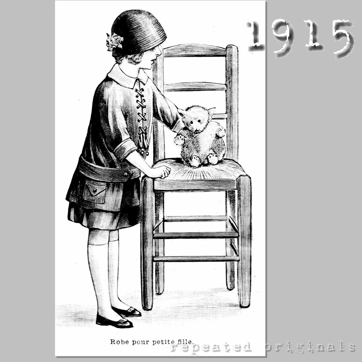 1915 Outfit for little girls Sewing Pattern - INSTANT DOWNLOAD PDF