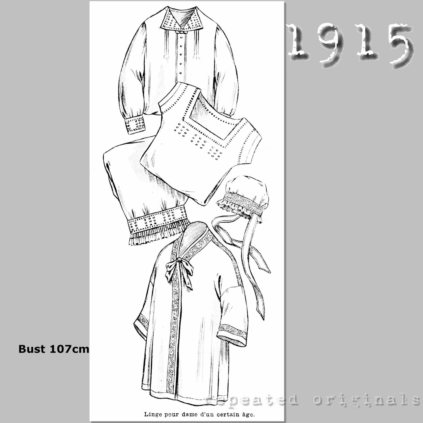 1915 Underwear Sewing Pattern - INSTANT DOWNLOAD PDF