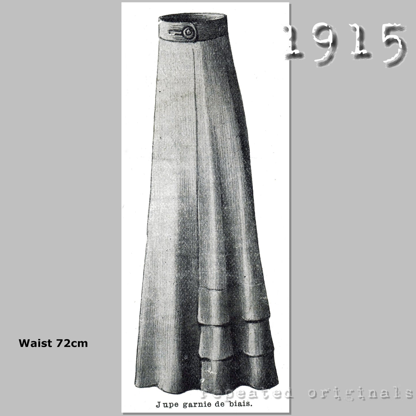 1915 Skirt Sewing Pattern - INSTANT DOWNLOAD PDF