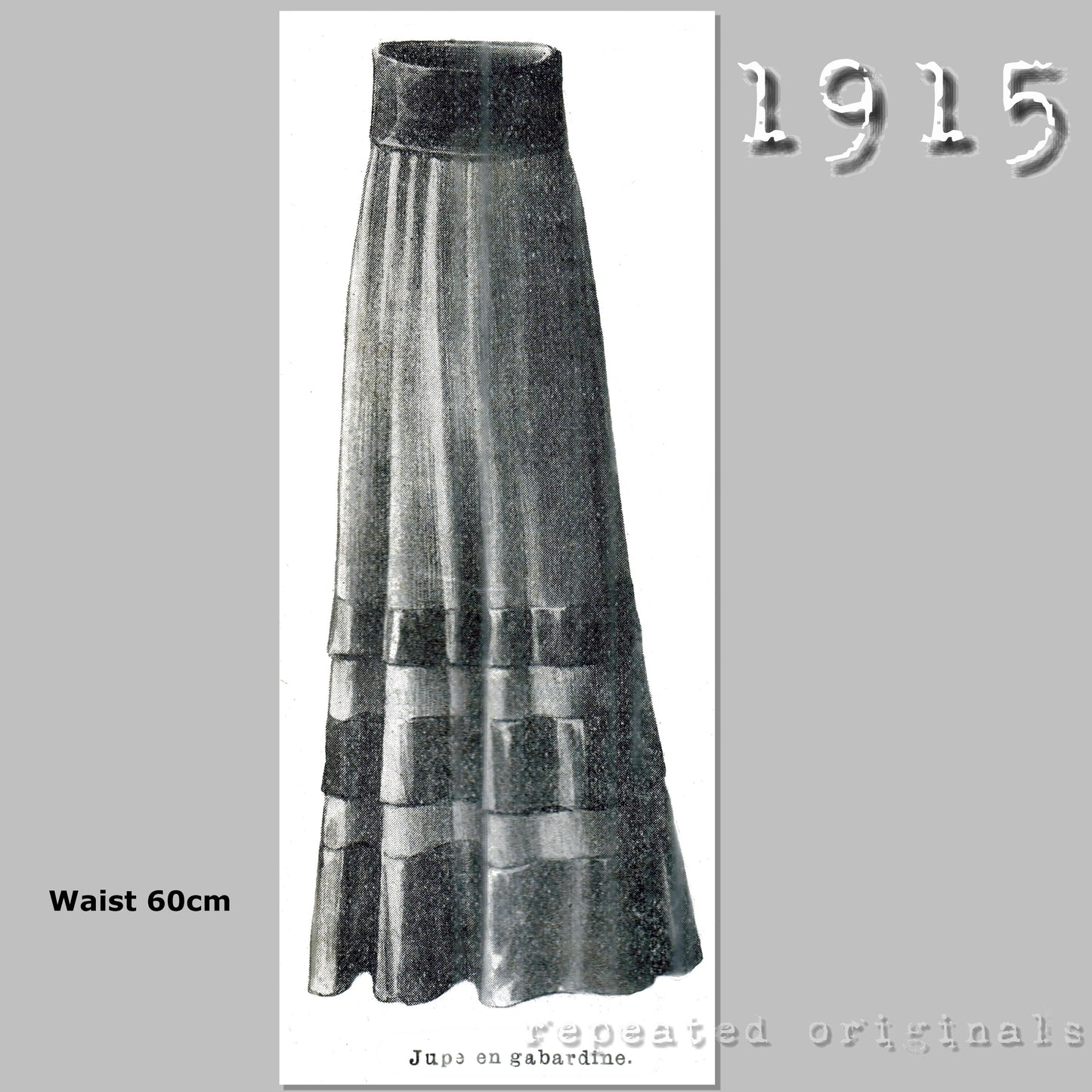 1915 Gabardine Skirt Sewing Pattern - INSTANT DOWNLOAD PDF