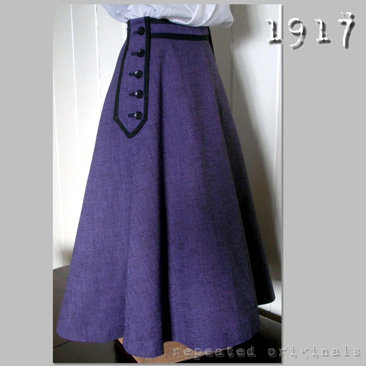 1917 Skirt (68cm Waist) Sewing Pattern - INSTANT DOWNLOAD PDF