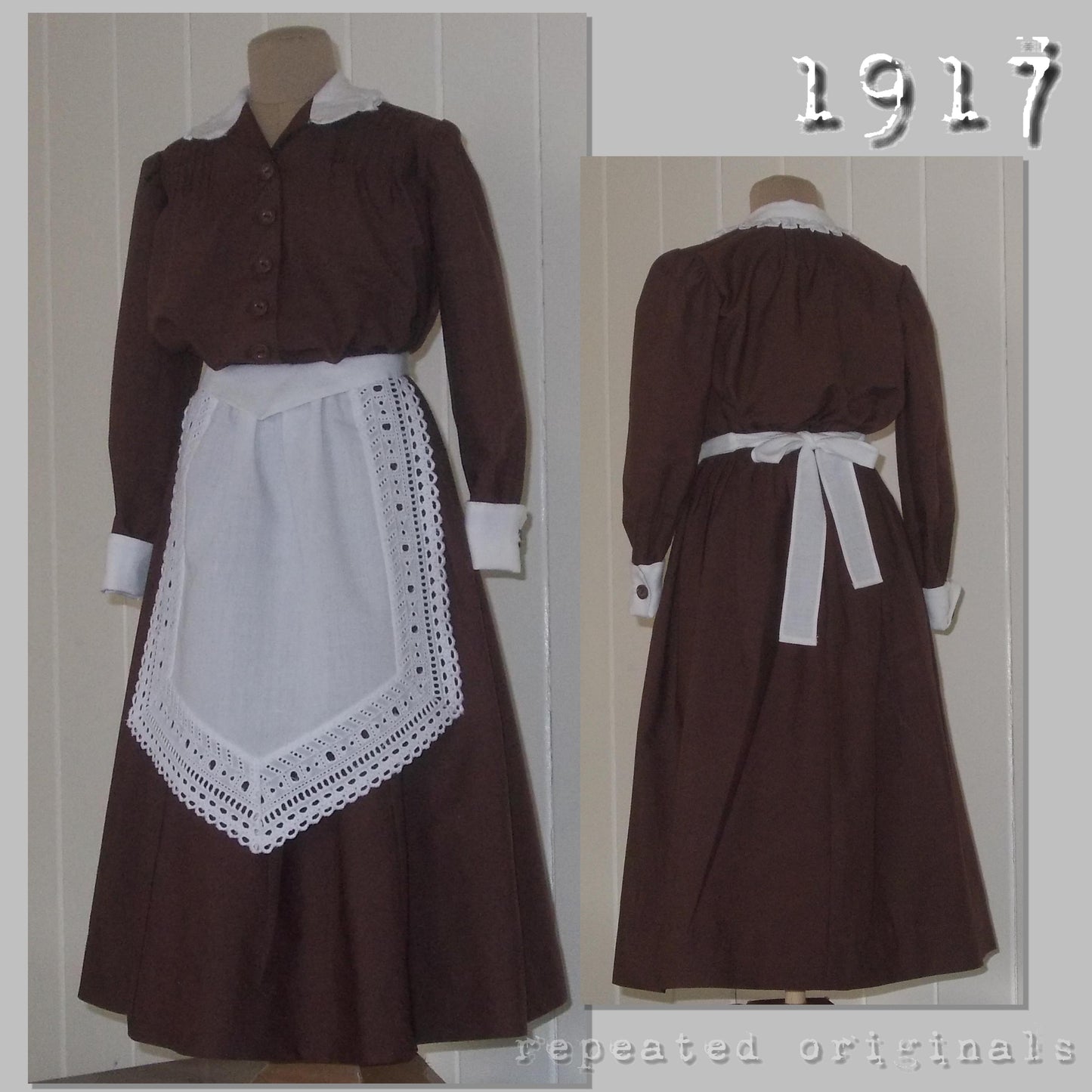 1917 Housemaid Nursemaid Outfit Sewing Pattern - INSTANT DOWNLOAD PDF
