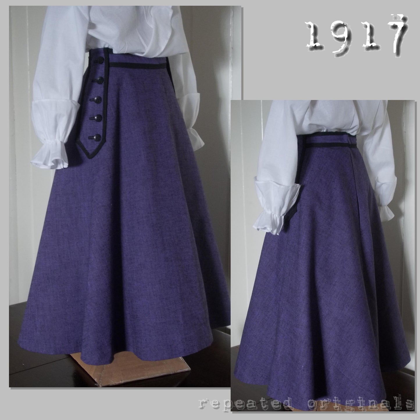 1917 Skirt (68cm Waist) Sewing Pattern - INSTANT DOWNLOAD PDF
