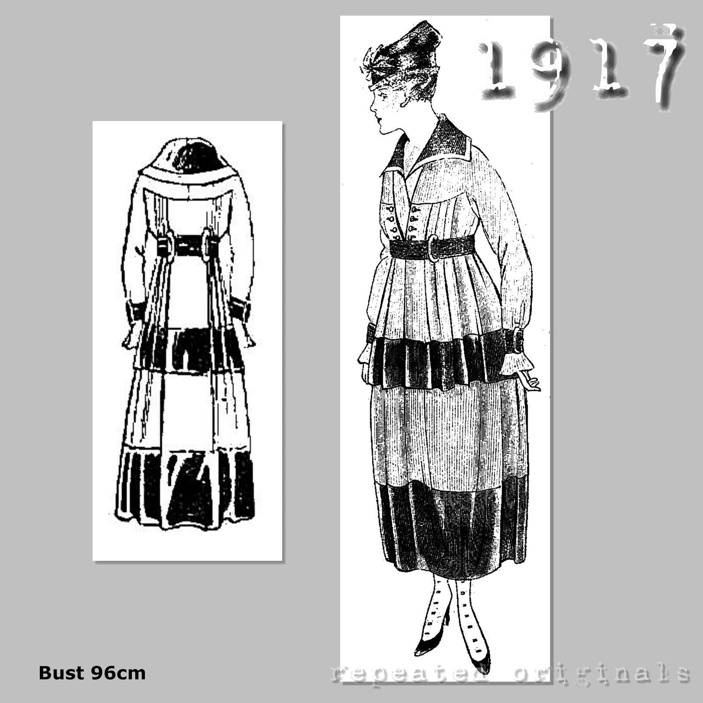 1917 Suit Dress Sewing Pattern - INSTANT DOWNLOAD PDF