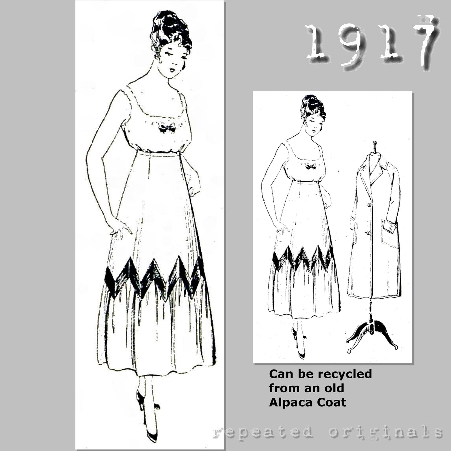 1917 Petticoat Sewing Pattern - INSTANT DOWNLOAD PDF