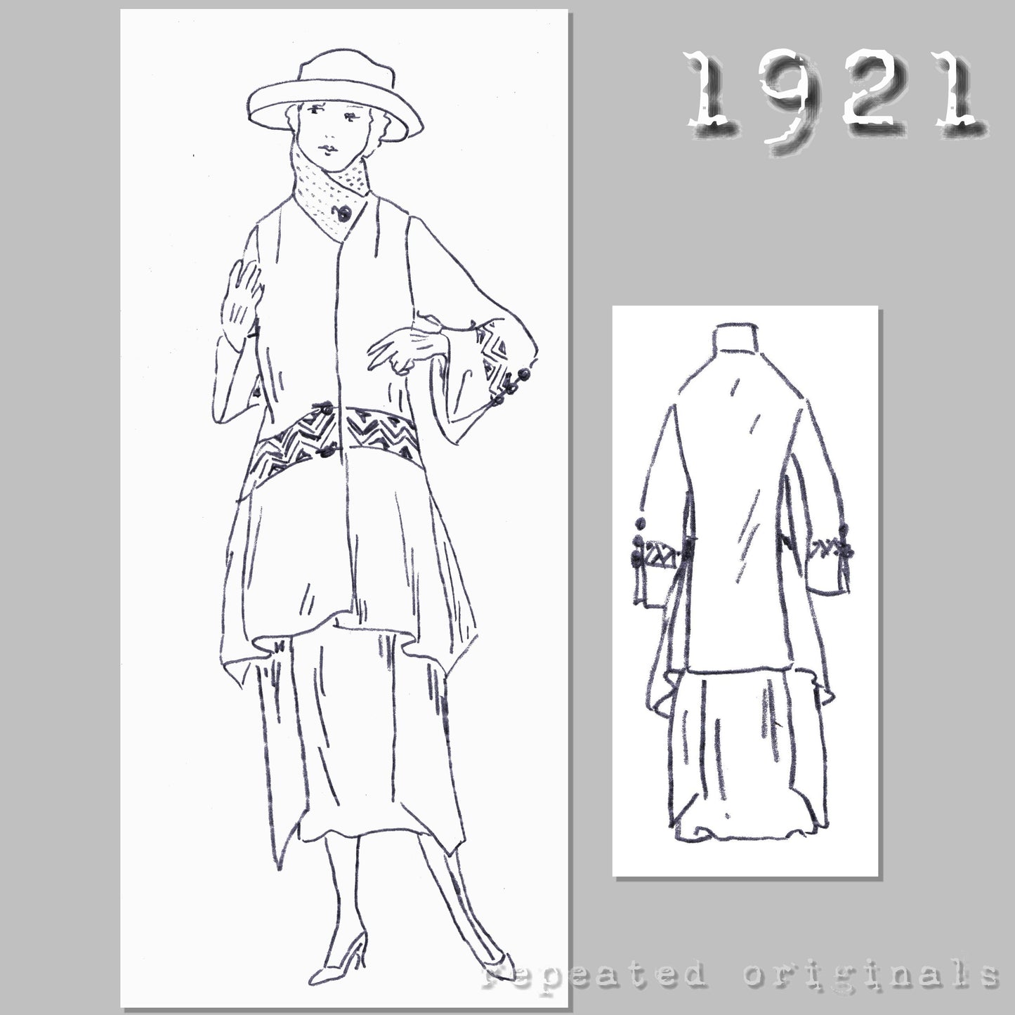 1921 Street Suit Sewing Pattern - INSTANT DOWNLOAD PDF