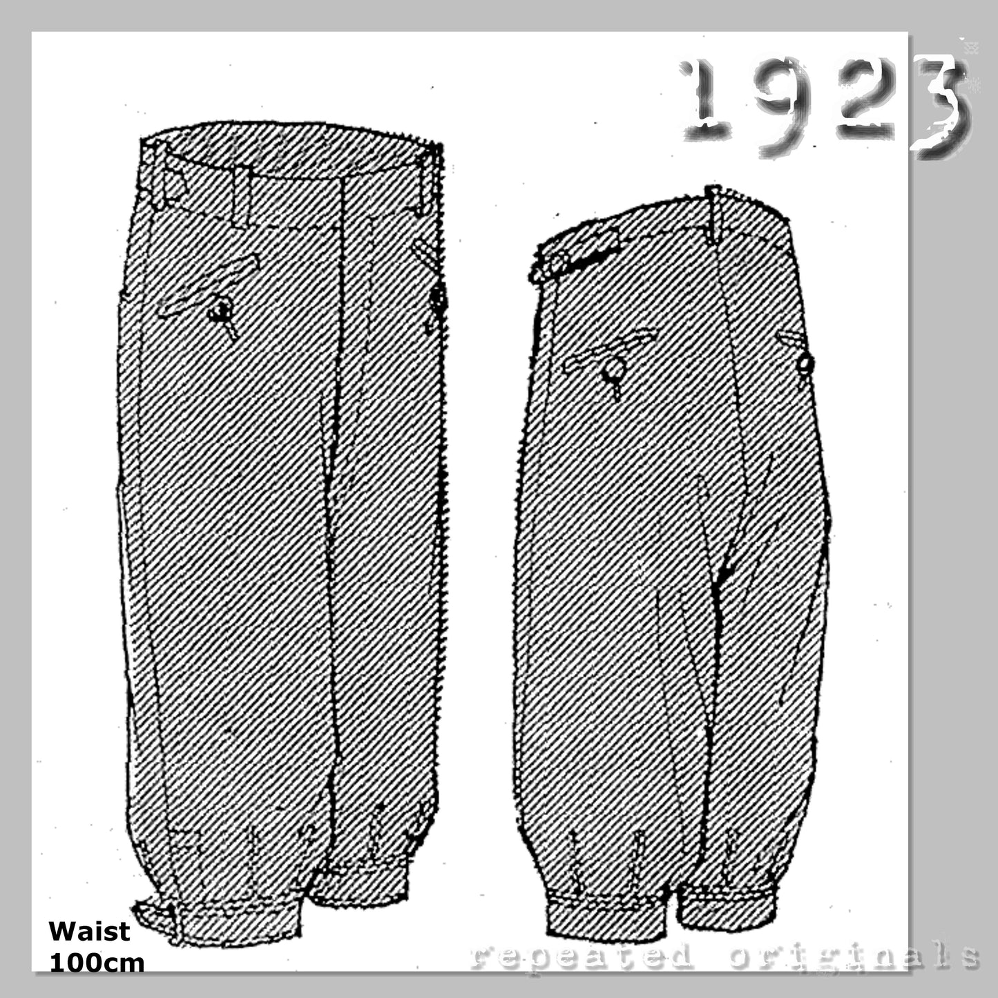 1923 Men's Sports Knickerbockers or Plus Fours Sewing Pattern - INSTANT DOWNLOAD PDF