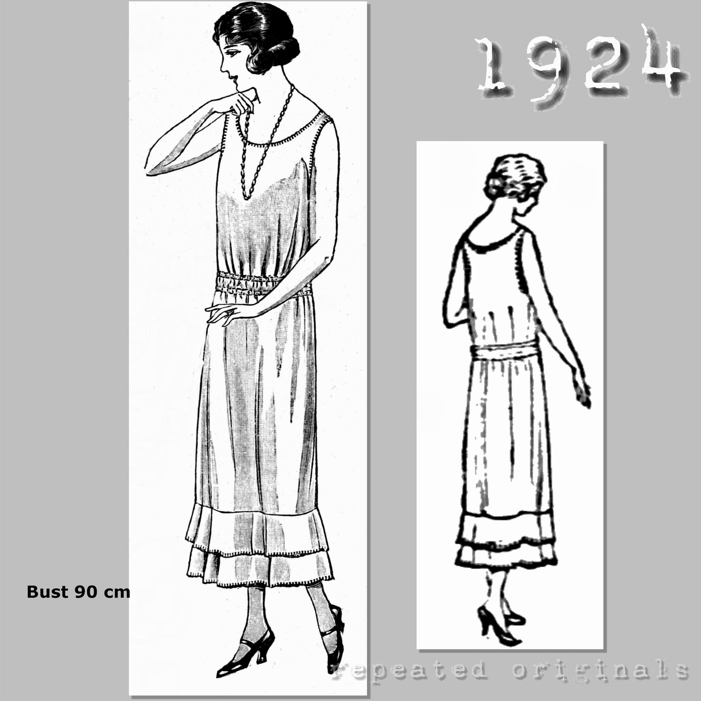 1924 Underdress/Petticoat/Slip Sewing Pattern - INSTANT DOWNLOAD PDF