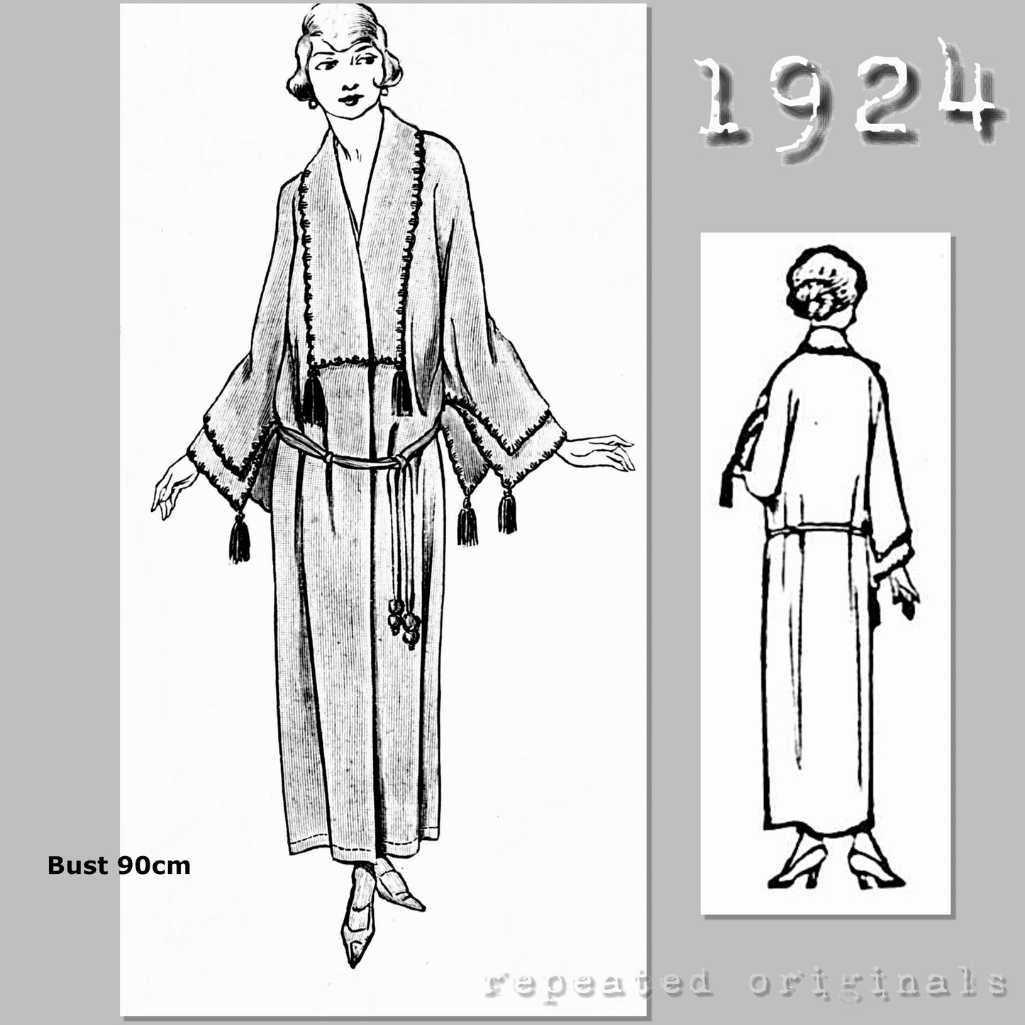 1924 Dressing Gown Sewing Pattern - INSTANT DOWNLOAD PDF