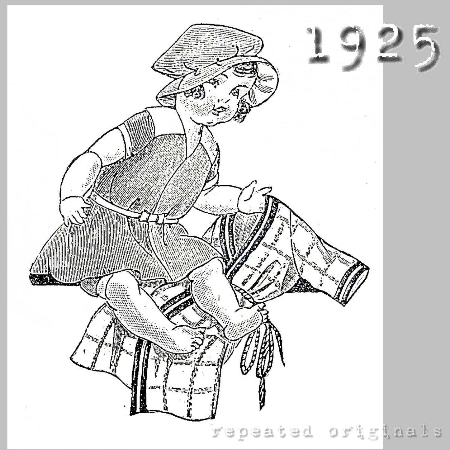 1925 Doll Costume (Bathers and Robe) Sewing Pattern - INSTANT DOWNLOAD PDF