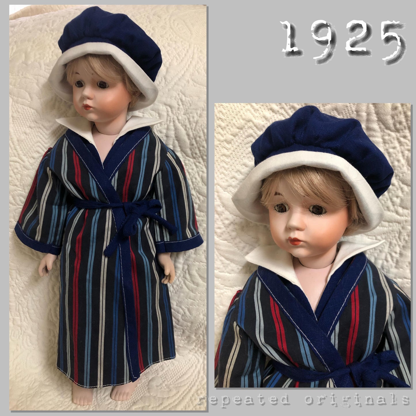 1925 Doll Costume (Bathers and Robe) Sewing Pattern - INSTANT DOWNLOAD PDF