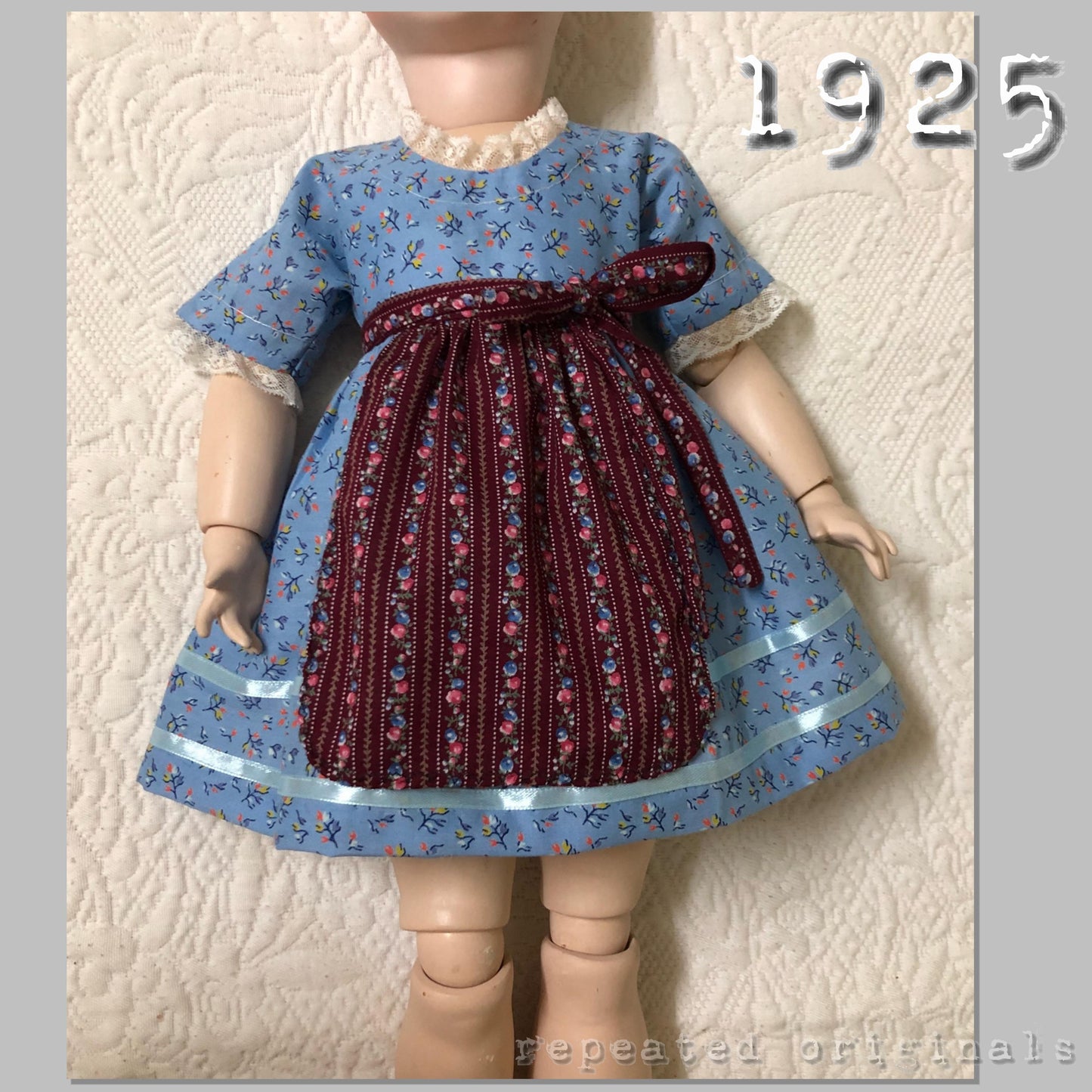 1925 Doll Dirndl Dress and Underwear Sewing Pattern - INSTANT DOWNLOAD PDF