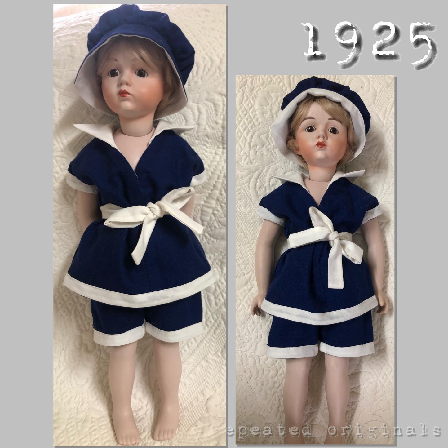 1925 Doll Costume (Bathers and Robe) Sewing Pattern - INSTANT DOWNLOAD PDF