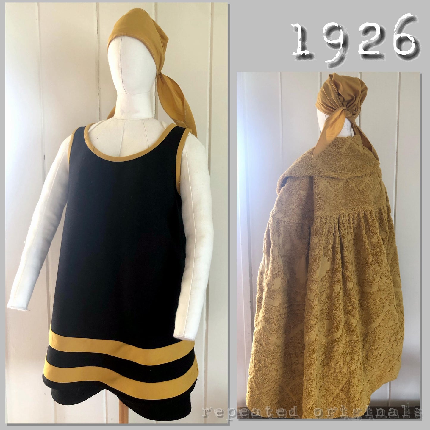 1926 Bathing Suit, Robe and Cap Sewing Pattern - INSTANT DOWNLOAD PDF