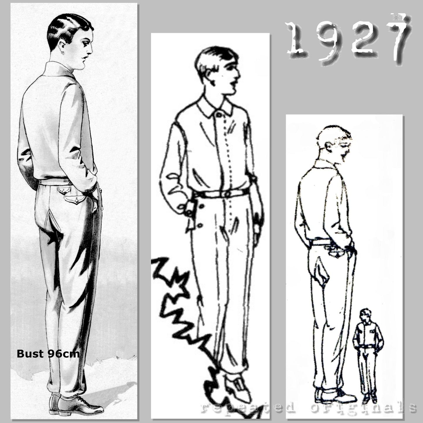 1927 Motorcycle Suit Sewing Pattern - INSTANT DOWNLOAD PDF
