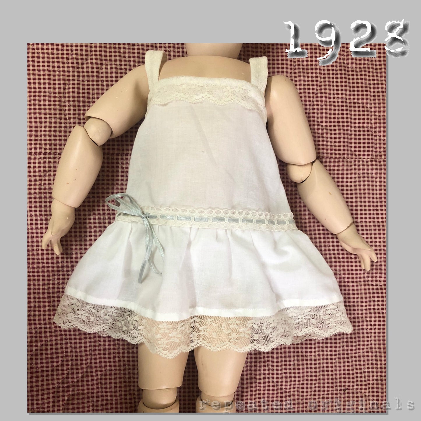 1928 Doll's Summer Dress and Lingerie Sewing Pattern - INSTANT DOWNLOAD PDF