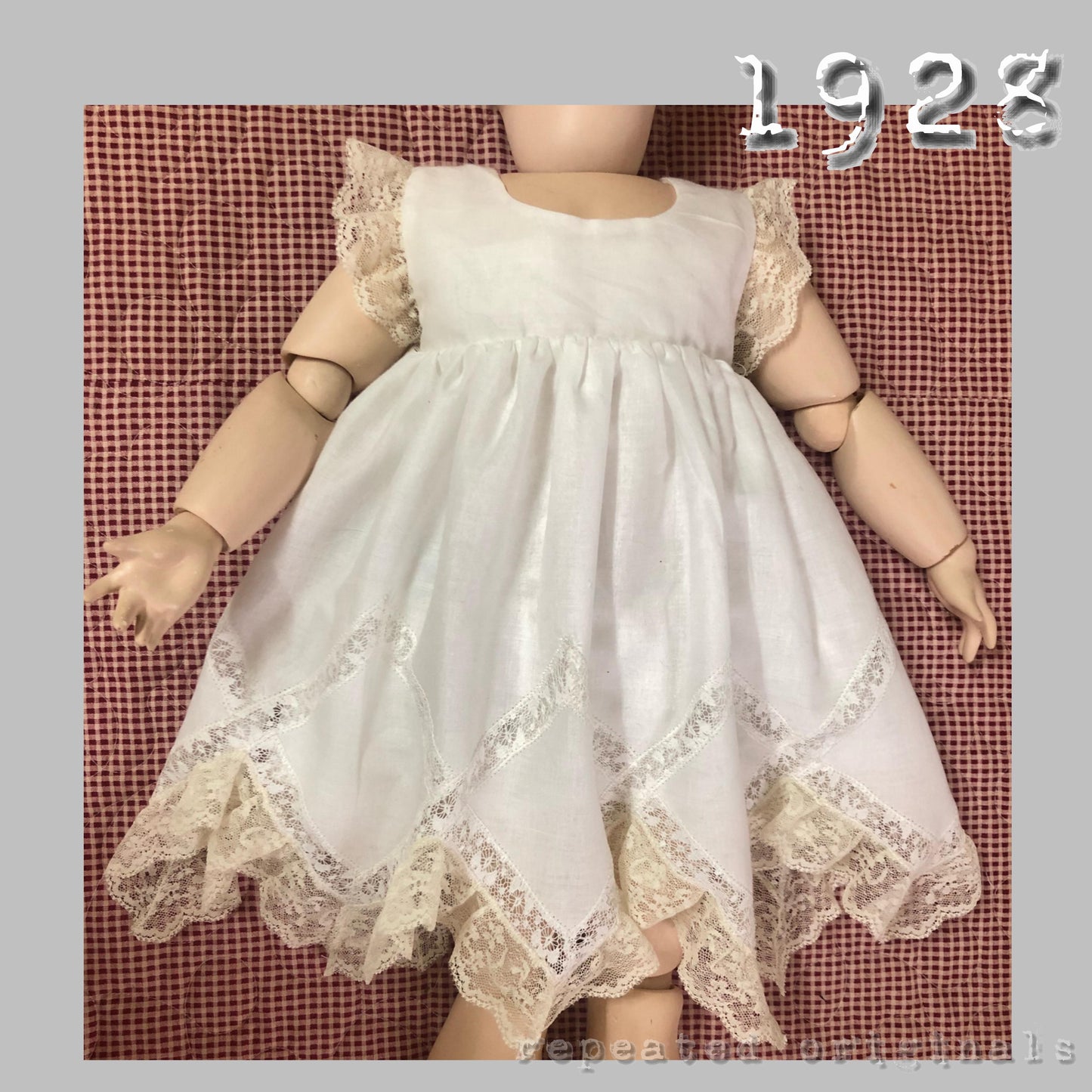 1928 Doll's Summer Dress and Lingerie Sewing Pattern - INSTANT DOWNLOAD PDF