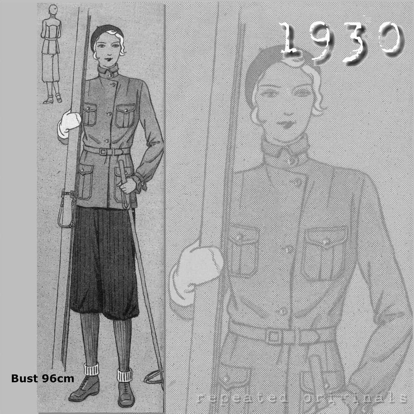 1930 Winter Sports Suit Sewing Pattern - INSTANT DOWNLOAD PDF