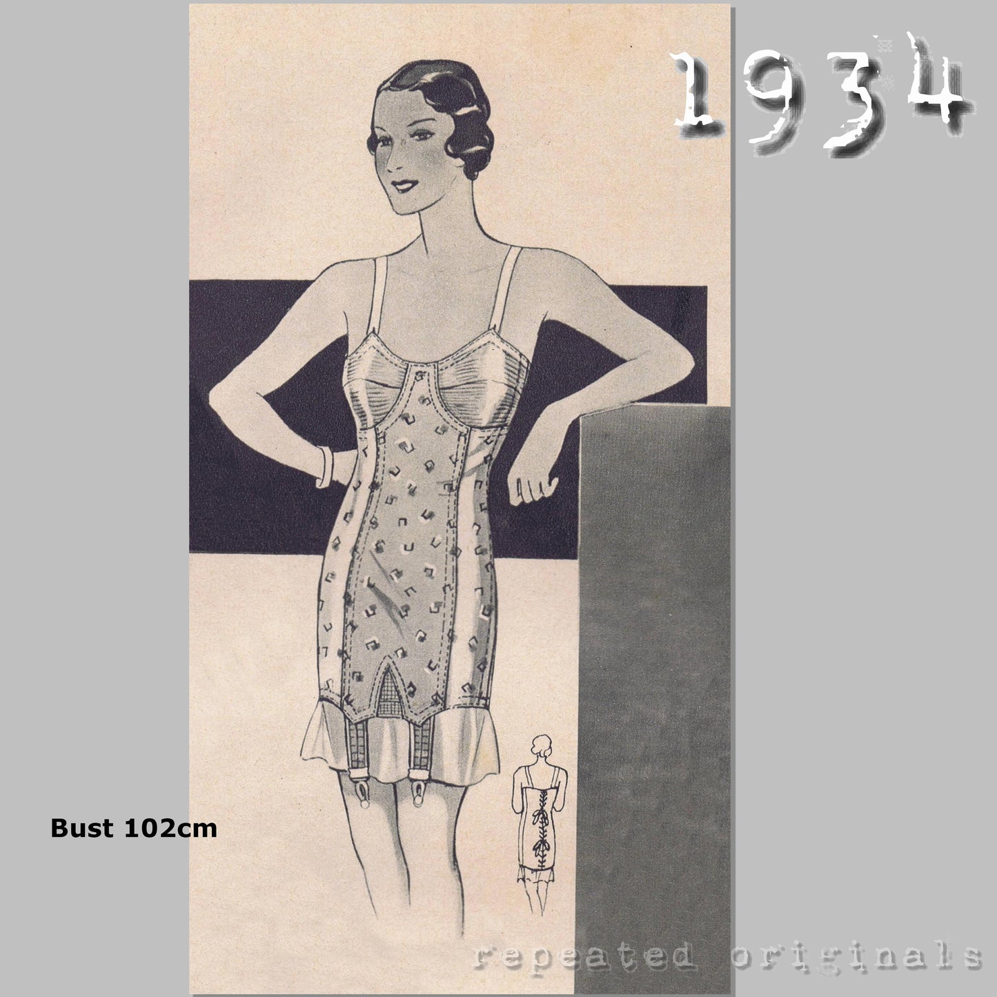 1934 Girdle or Corselet Sewing Pattern - INSTANT DOWNLOAD PDF