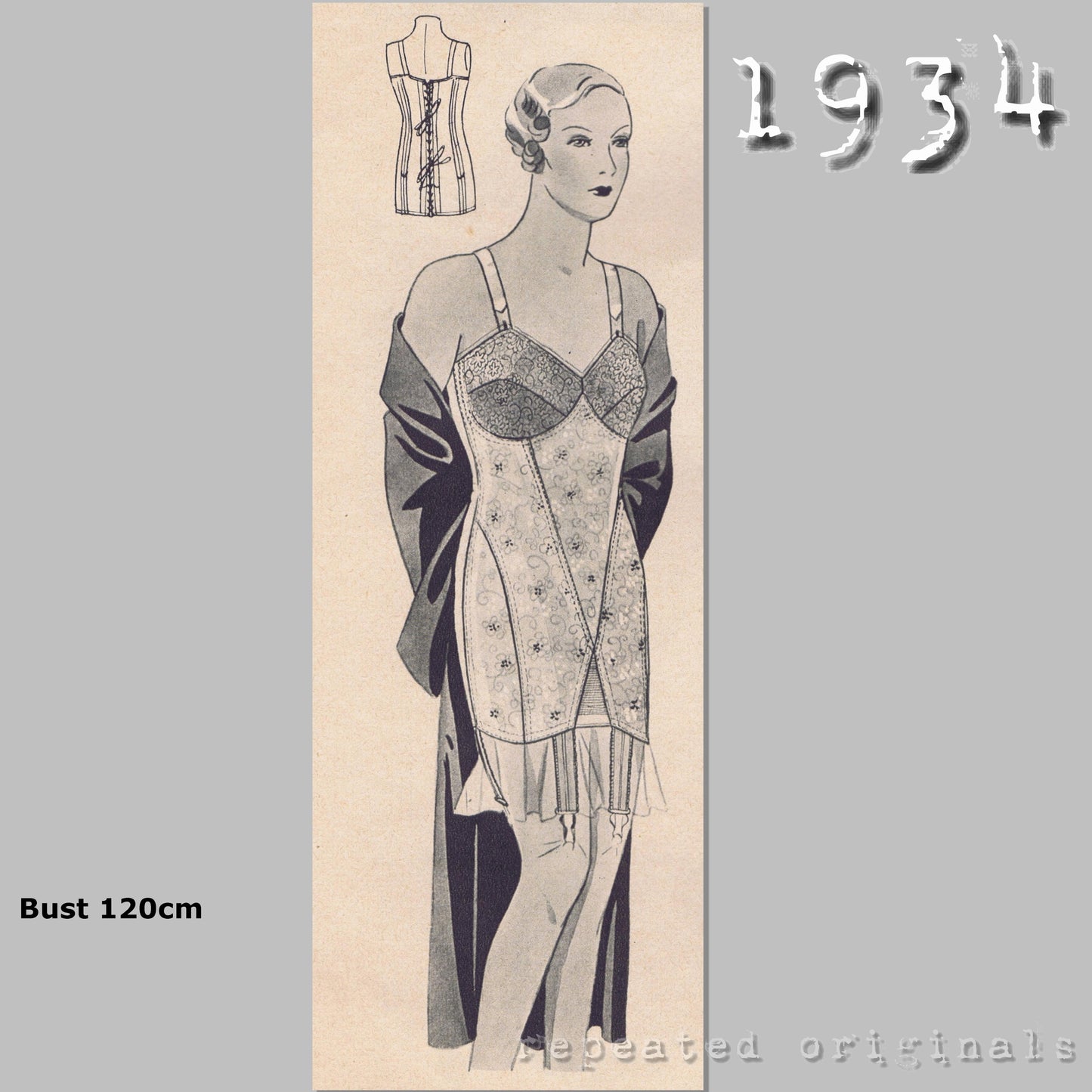 1934 Corselet Sewing Pattern - INSTANT DOWNLOAD PDF