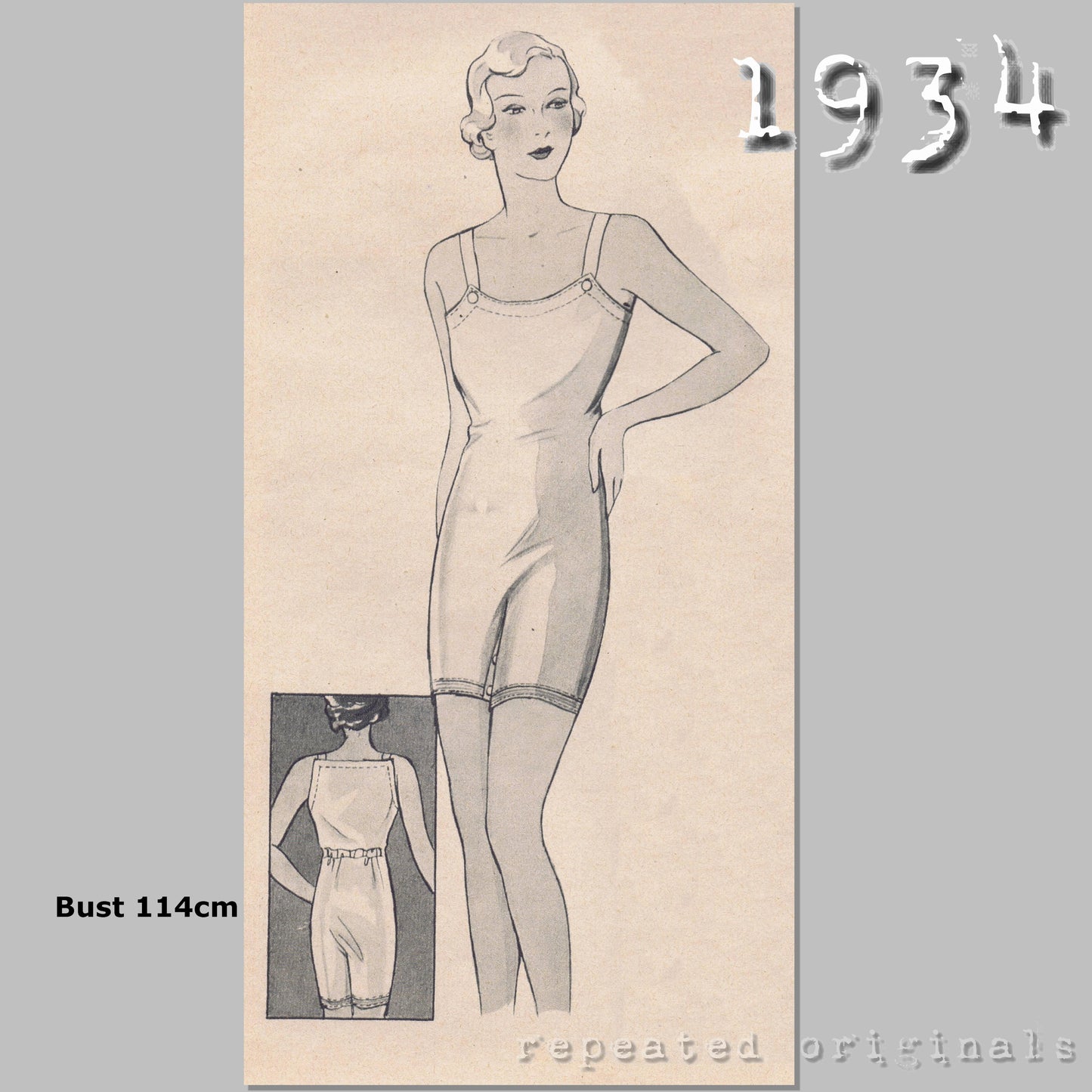 1934 Combinations Sewing Pattern - INSTANT DOWNLOAD PDF