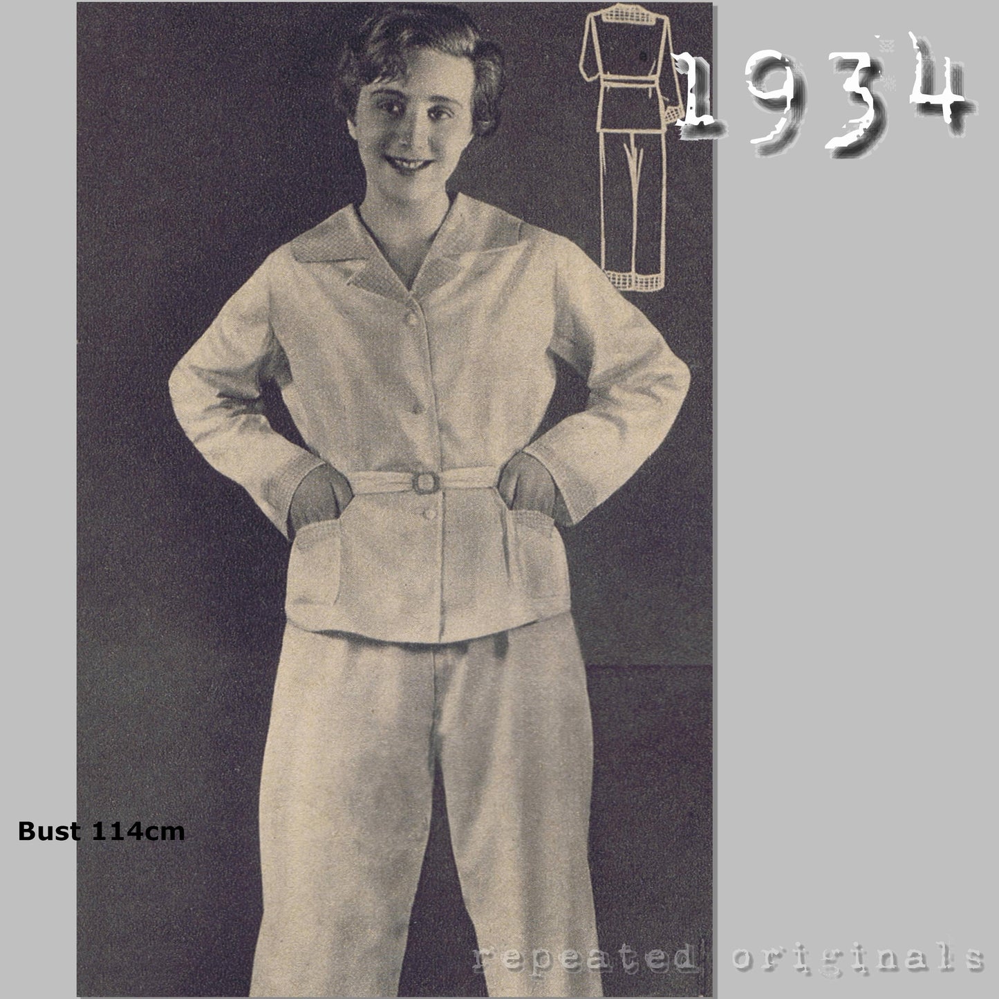 1934 Pyjamas Sewing Pattern - INSTANT DOWNLOAD PDF