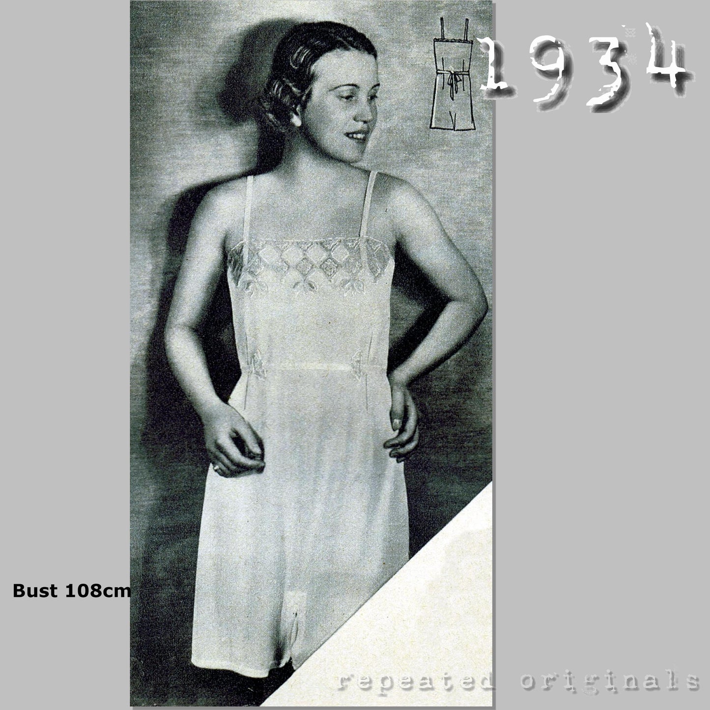 1934 Combinations Sewing Pattern - INSTANT DOWNLOAD PDF