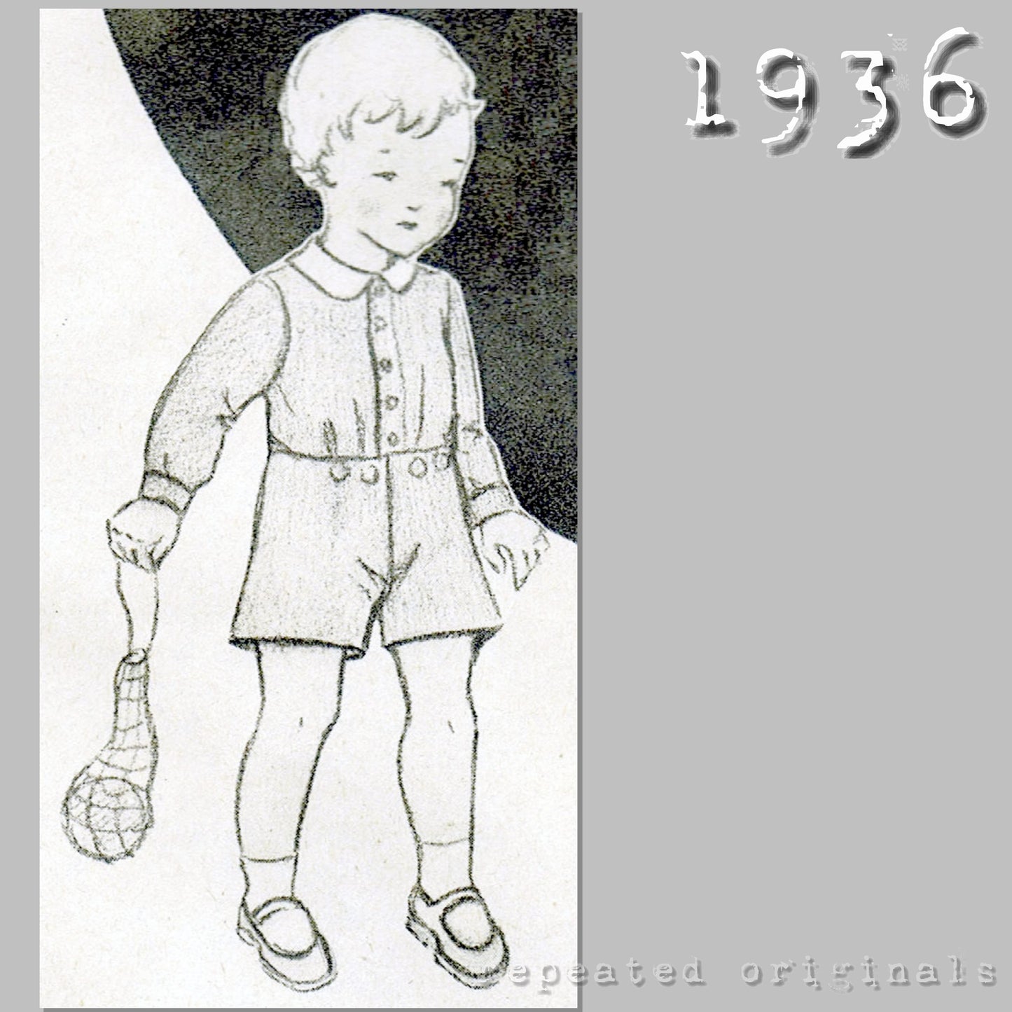 1936 Suit for Boy 2-4 Years Sewing Pattern - INSTANT DOWNLOAD PDF