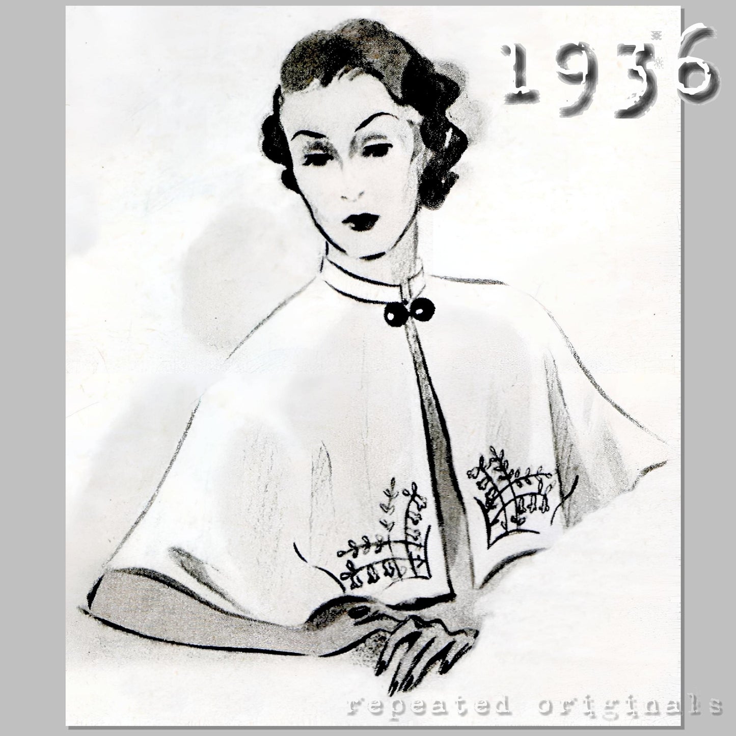 1936 Styling or Hairdressing Cape Sewing Pattern - INSTANT DOWNLOAD PDF