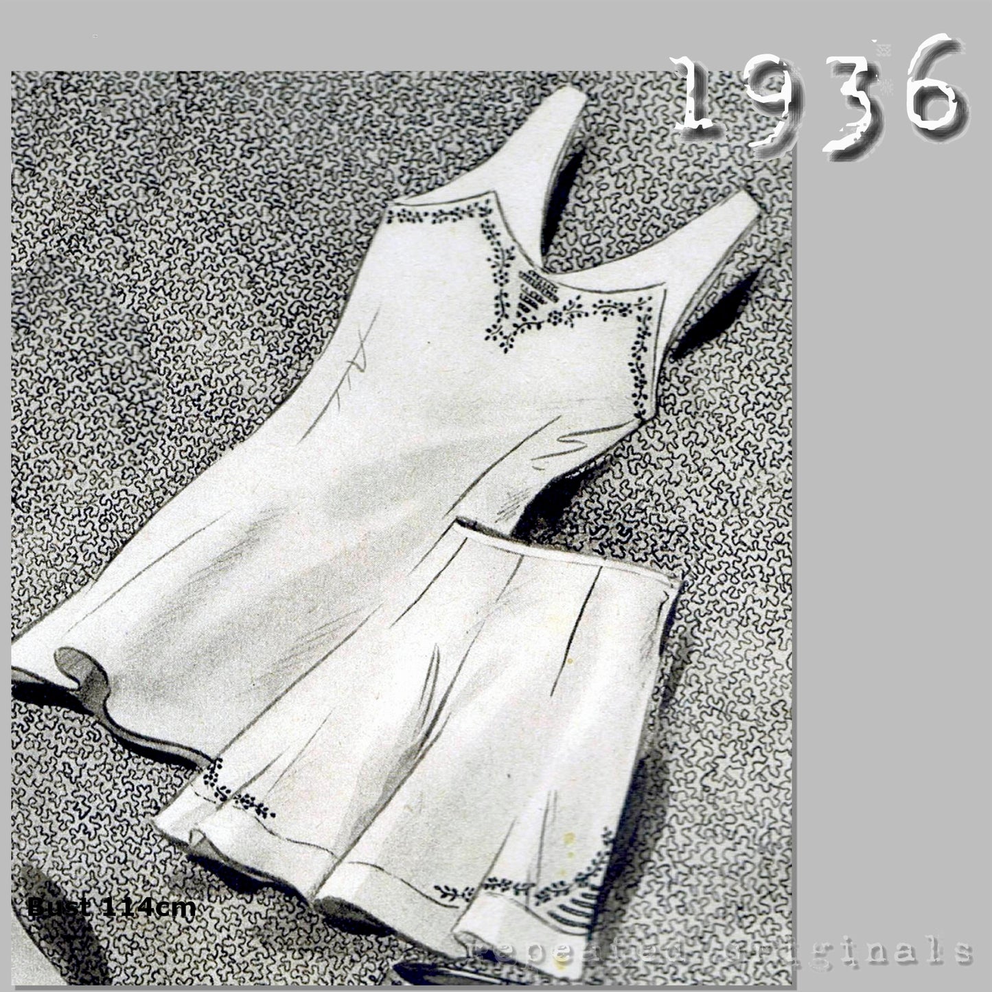 1936 Set of Underwear Sewing Pattern - INSTANT DOWNLOAD PDF