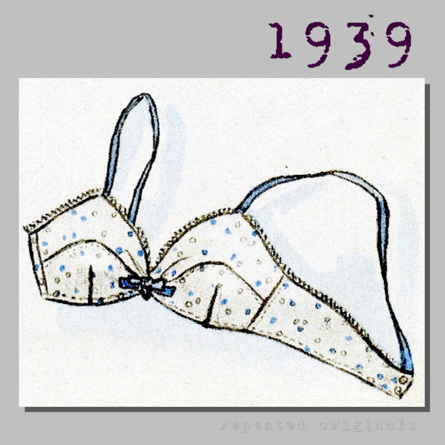 1939 Bra and Garter Belt for Girl 12-14 Sewing Pattern - INSTANT DOWNLOAD PDF