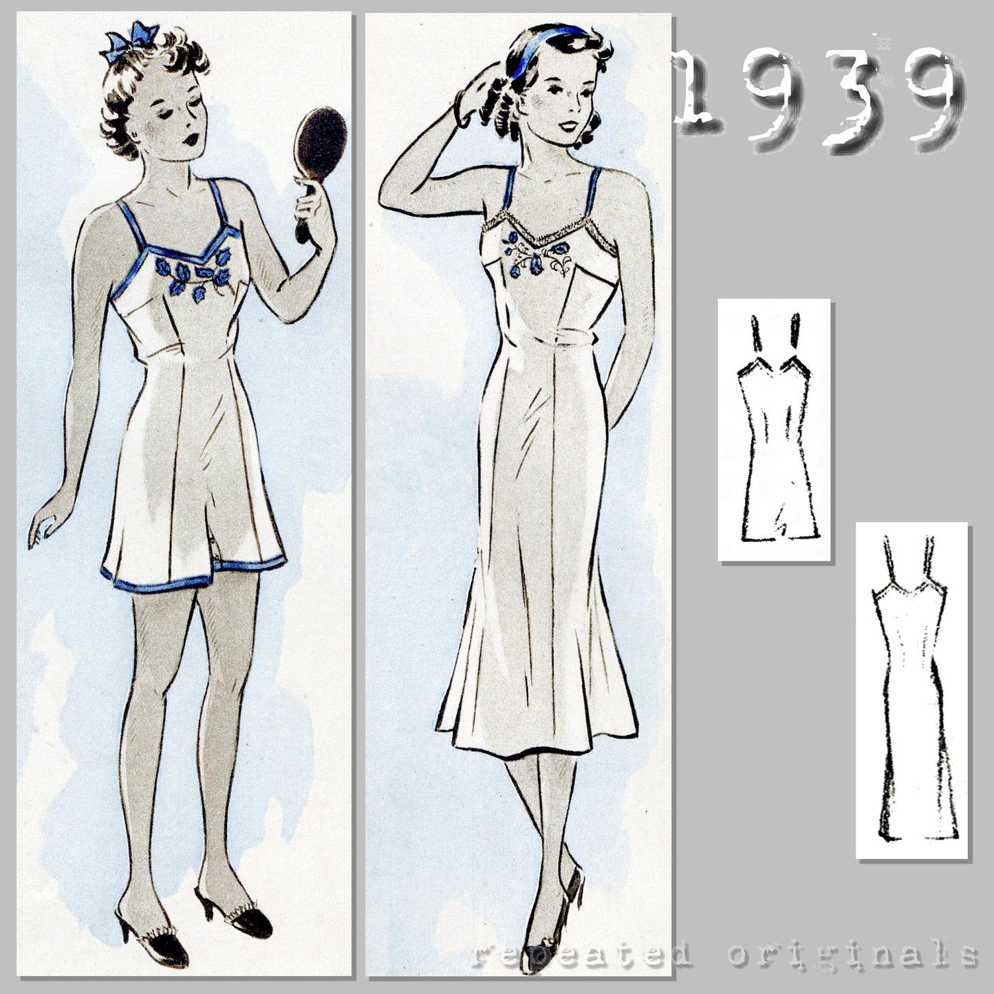 1939 Underwear Lingerie Sewing Pattern - INSTANT DOWNLOAD PDF