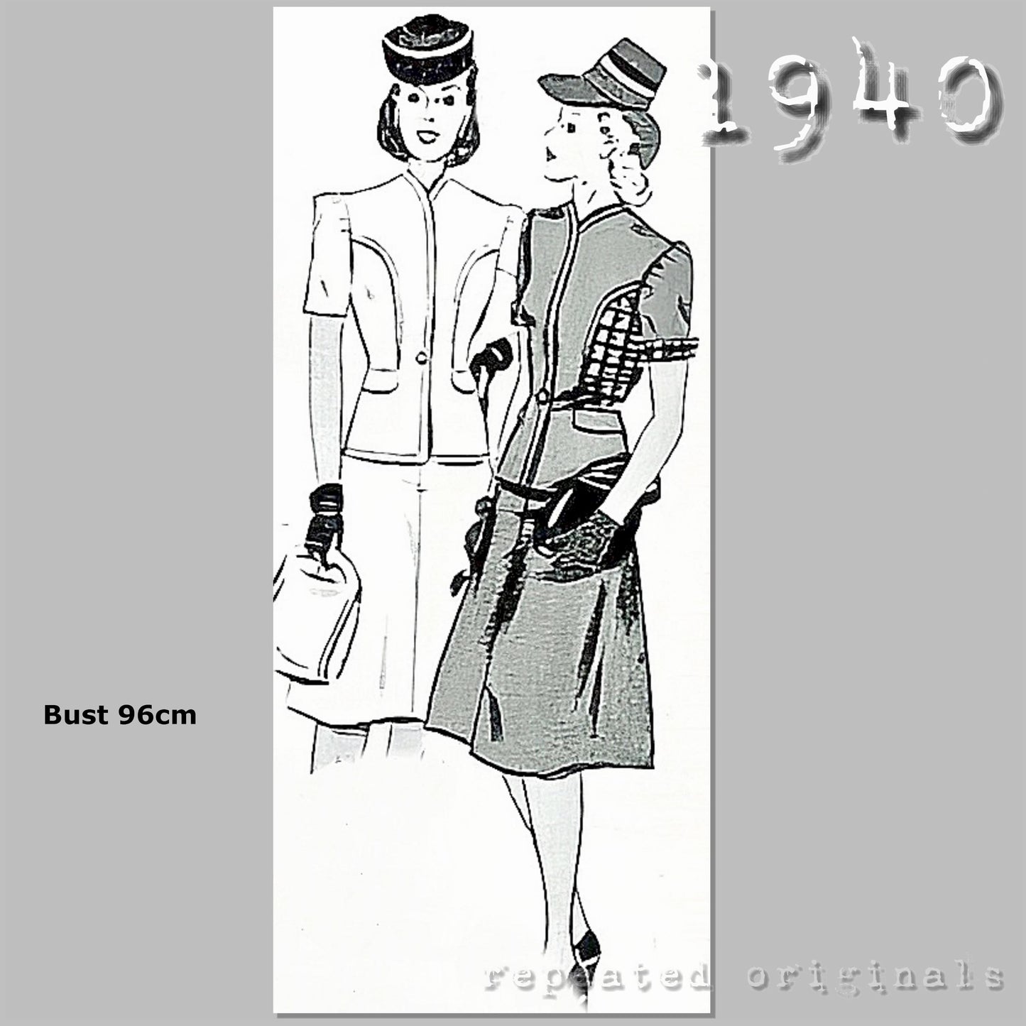 1940 Summer Suit Sewing Pattern - INSTANT DOWNLOAD PDF