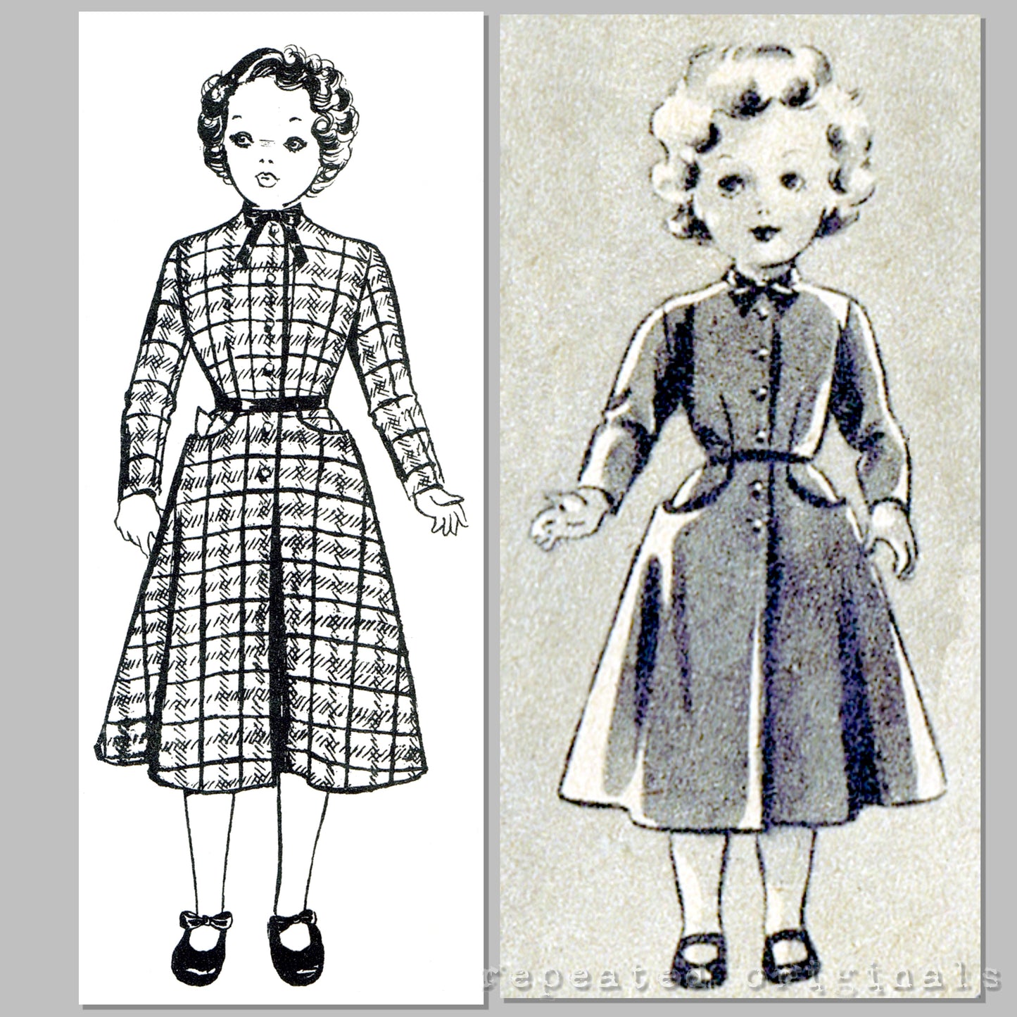 1953 Pedigree Elizabeth Dressmaking Doll Sewing Pattern - INSTANT DOWNLOAD PDF