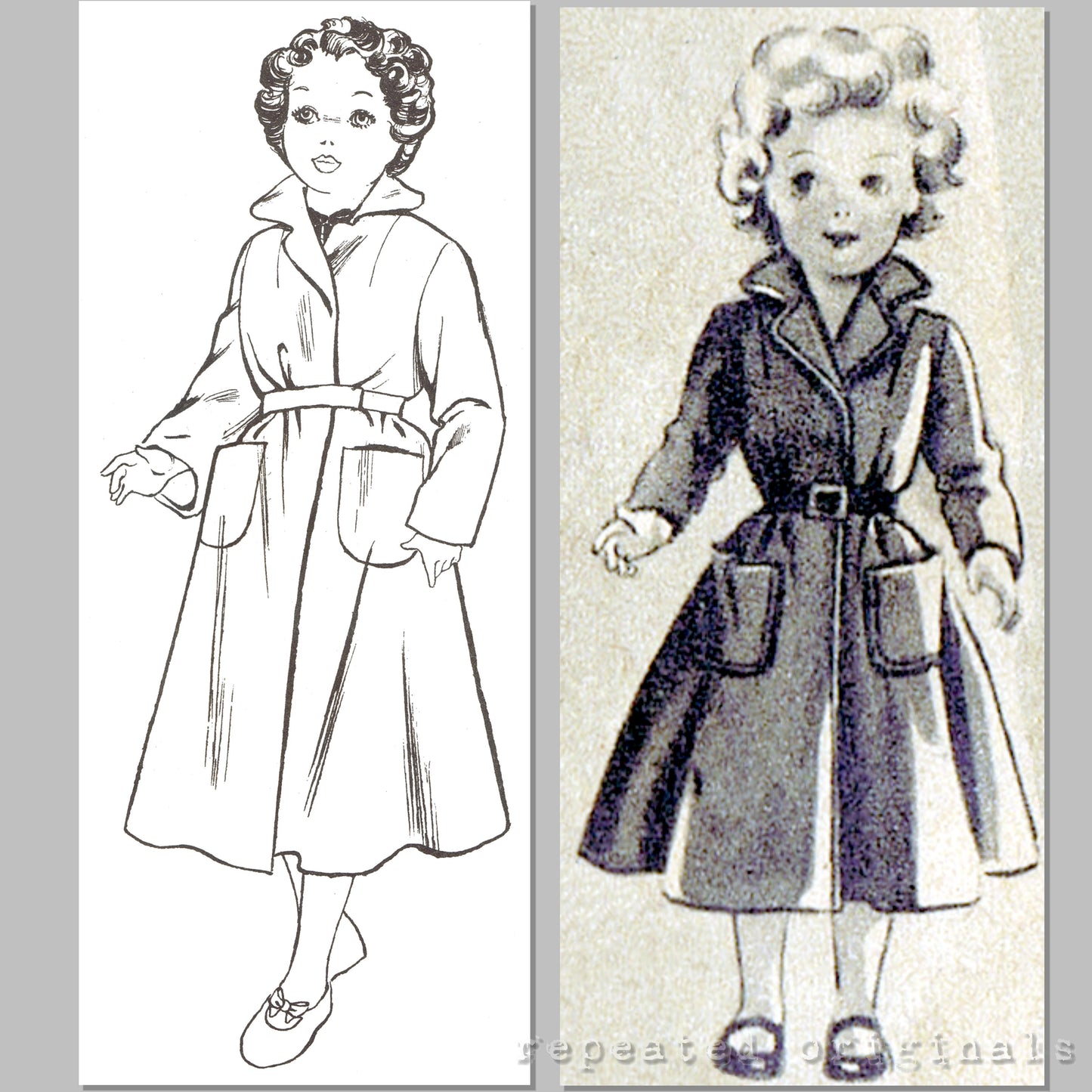1953 Pedigree Elizabeth Dressmaking Doll Sewing Pattern - INSTANT DOWNLOAD PDF